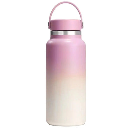 32oz/40oz Stainless Steel Insulated Water Bottle – Double-Wall Vacuum Flask with Wide Mouth & Handle