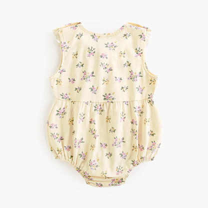 Baby Girl Floral Bodysuit | Soft Cotton Summer Romper for Newborns & Infants