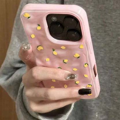 Yellow Lemon Shockproof iPhone Case – Soft Anti-Scratch Protective Cover