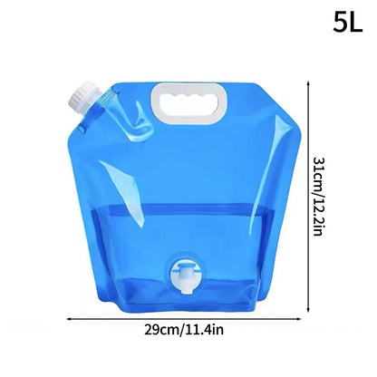 8L Foldable Camping Water Bag with Tap – Portable Outdoor Water Container