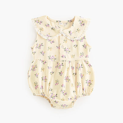 Baby Girl Floral Bodysuit | Soft Cotton Summer Romper for Newborns & Infants