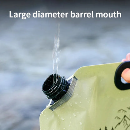 8L Foldable Camping Water Bag with Tap – Portable Outdoor Water Container