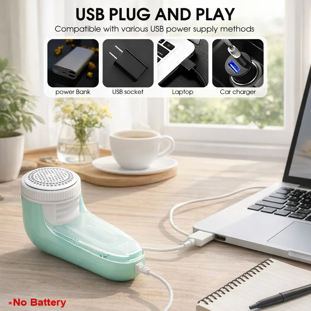 Portable Electric Fabric Shaver Lint Remover & Fuzz Trimmer