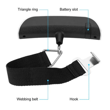 Portable Digital Luggage Scale 50kg/110lb LCD Travel Baggage Weight Scale